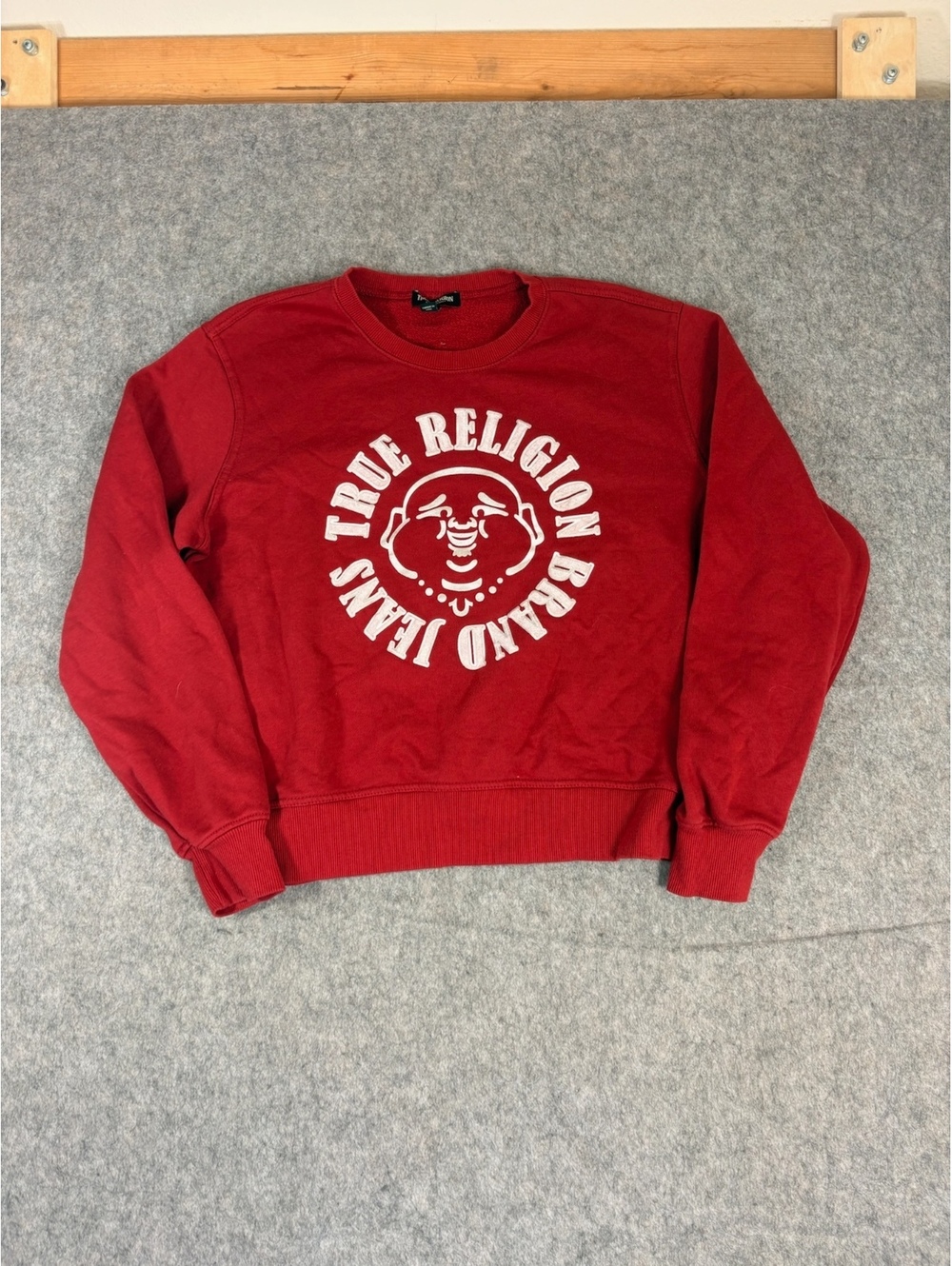 True Religion red crewneck sweatshirt kids size medium